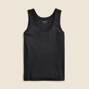 J. Crew Black Scoop Neck Rib Tank